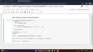 Day 45: Python Program to Compute a Polynomial Equation