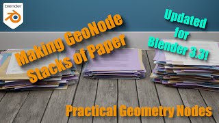 Creating a Procedural Paper Stack with Blender and Geometry Nodes