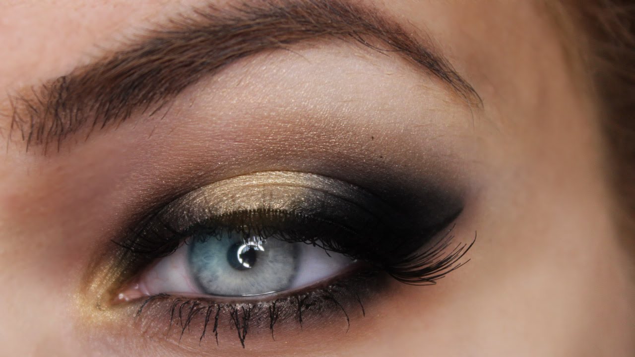Black And Gold Smokey Eye Makeup Tutorial Saubhaya Makeup