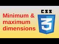 Minimum & maximum dimensions - Basic CSS3 Fast | min-width, min-height, max-width, max-height