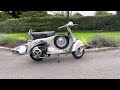 1960 vespa gs150 fitted with a p200 engine dressed to look like a gs150 engine.