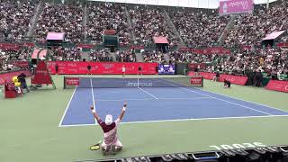 ATP250 Korea open final Nishioka match point \u0026 ceremony court level view