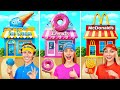 One Colored House Challenge | Mcdonald’s Vs Ice Cream Vs Donuts By Multi Do Smile