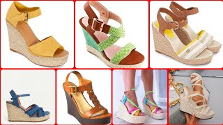 Maravillosas sandalias de cuña de mujer para el verano.