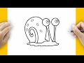 HOW TO DRAW GARY FROM SPONGEBOB