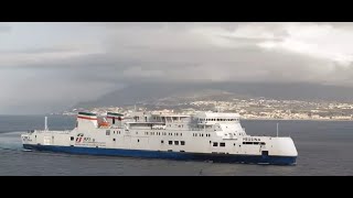 L'arrivo a Messina della nave traghetto RFI (24 gennaio 2025)