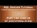 exec vs sp executesql in sql server