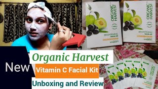 Unboxing \u0026 Review Vitamin C Facial Kit Of Organic Harvest/Get 2 Free Facial Kits