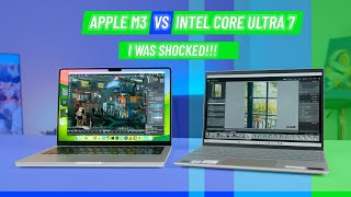 Apple M3 vs Intel Core ULTRA 7: Testing games, Working and Battery life
