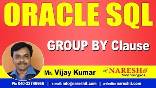 SQL GROUP BY Clause | Oracle SQL Tutorial Videos | Mr.Vijay Kumar