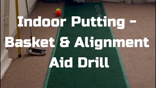 Indoor Putting - Basket & Alignment Aid Drills #diy #golf #putting #golfaccessory #pinggolf