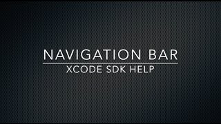 Xcode 6 & SDK Help - Navigation Bar