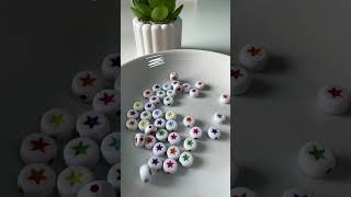 White Round Star Beads Mix colors for Diy beading Jewelry.