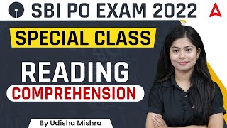 SBI PO 2022 | SPECIAL CLASS READING COMPREHENSION - by Udisha Mishra