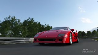 【GT7】 フェラーリ F40 '92 ニュルブルクリンク北コース 外部視点