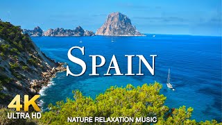 FLYING OVER SPAIN 4K UHD - Amazing Beautiful Nature Scenery with Relaxing Music | 4K VIDEO ULTRA HD