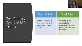 BEC Scams - What are the 2 types?