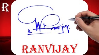 Ranvijay Name Signature Style - R Signature Style - Signature Style of My Name Ranvijay