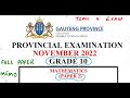 Mathematics Grade 10 November 2022 Paper 2 Memo Term 4 Exam @mathszoneafricanmotives