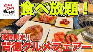 【食べ放題】背徳グルメフェア開催中のじゅうじゅうカルビで食べ放題してみた！＃食べ放題＃じゅうじゅうカルビ＃焼肉