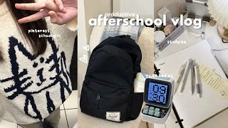 afterschool vlog: productive, studying, pinterest schoolgirl, afterschool routine, sleep at 9:30