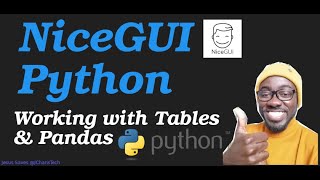 NiceGUI Python - Working with Tables & Pandas DataFrame