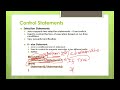 Core Java Training || Control Statements
