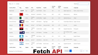 Showing All Countries Info inside Bootstrap5 DataTables using Bootstrap5 and JavaScript Fetch API