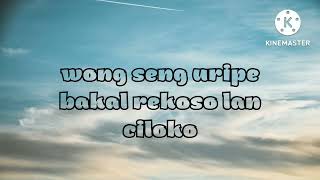 Kyai Nur Ahmad ~ wong seng uripe bakal rekoso lan ciloko