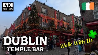 Dublin City Centre 4K Walking Tour | Temple Bar, Dublin, Ireland ☘️🇮🇪