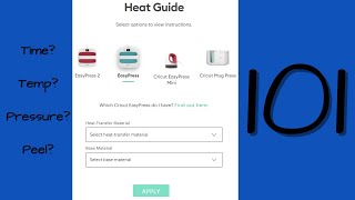 Cricut Heat Guide 101