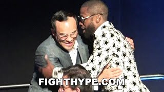 JUAN MANUEL MARQUEZ JABS PACQUIAO & HUGS MAYWEATHER; REUNITE & SHARE A LAUGH AT HALL OF FAME BANQUET