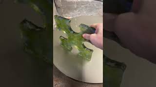 Making Glass Puzzle Pieces - California Art Journey Part 236 #art #jbarts #shorts #vlog #pov #glass