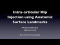 intra articular hip injection using anatomic surface landmarks