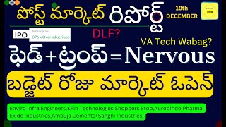 పోస్ట్ మార్కెట్ రిపోర్ట్ 18th DECEMBER.#trading #investing మార్కెట్ ఎలా ఉండవచ్చు?  #stockmarket|