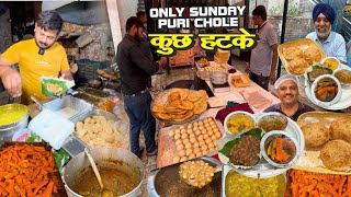 Ludhiana की Best Desi Ghee Puri Chole | हींग वाली आलू की सब्जी | Indian Street Food