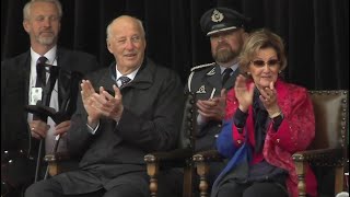 King Harald V of Norway visit Randaberg