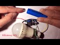 light a 12v led bulb with 3.7v mobile phone battery boost converter module