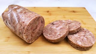 I put meat in a bottle and get a sausage. Natural sausage, meat and spices # 60