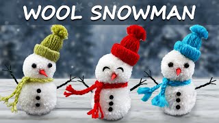 How to make Snowman ⛄️ out of Wool | DIY Christmas Ornaments | New Year Crafts Idea