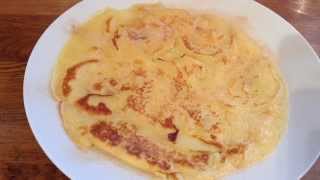 Rezept 060: Pfannkuchen mit Apfel. Lecker und schnell kochen!!