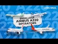 The Smallest Fleets Of Airbus A220 Aircraft