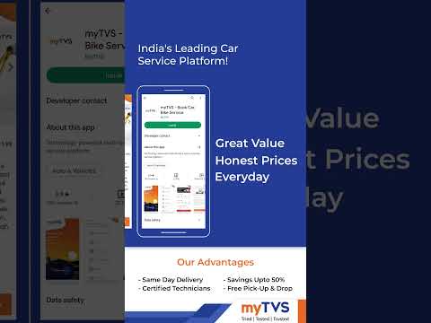 Make maintaining your car easier: get the myTVS app now!