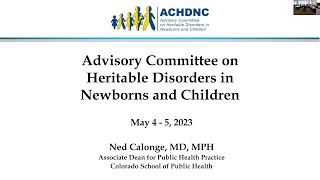 ACHDNC Meeting May 2023 - Day 1