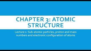 [Sec 3 G3/G2 Sci Chem] Chapter 3: Atomic Structure (Part 1)