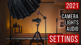 Home Youtube Studio Set Up 2021! Lights, sound and camera settings