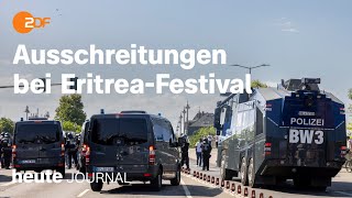 heute journal 08.07.23 Ausschreitungen bei Eritrea-Festival, Dürre in Uruguay, KI in China (english)