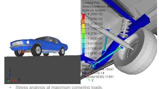 MBD Kinematic and stress analysis of 4 link rear suspension