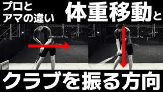 【ゴルフ】プロとアマの違い！体重移動とクラブを振る方向【小泉智之】