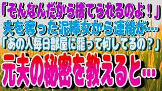 【スカッと】「そんなんだから捨てられるのよ！」夫を奪った泥棒女から連絡が…「あの人毎日部屋に籠って何してるの？」→元夫の秘密を教えると…